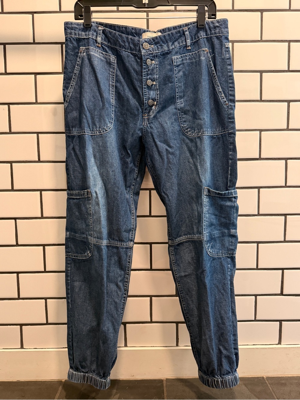 Sundance Blue Utility Jogger Jeans
